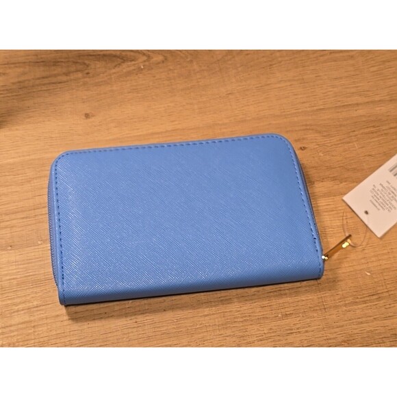 !! Womens Purse  Wallet Card Coin Holder Zipper Clutch LIGHT BLUE - Picture 1 of 7